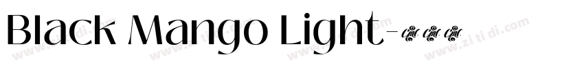 Black Mango Light字体转换